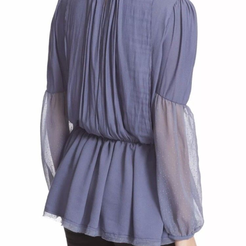 Free People Blue Soul Serene Lace Inset Blouse - Picture 6 of 8